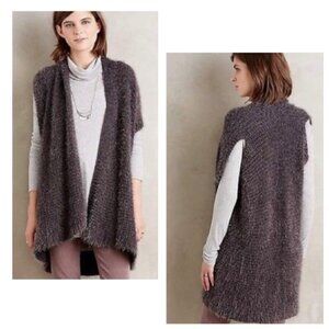 Anthropologie fuzzy eyelash vest